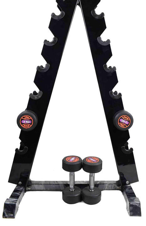 A-Frame Dumbbell Rack 5-6-8-10 pairs Dumbell rack - Black