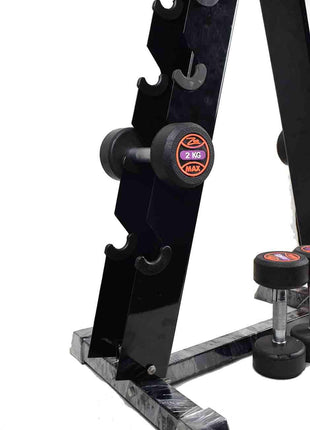 A-Frame Dumbbell Rack 5-6-8-10 pairs Dumbell rack - Black