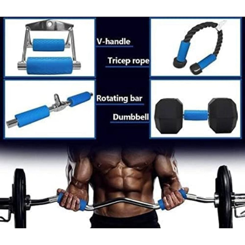 Pair of Dumbbell and Barbell Hand Grips Premium Anti-Slip