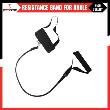 Elastic Resistance Band for Ankle with Handle | Physiotherapy & Strength Training | Non-Slip Foam Grip