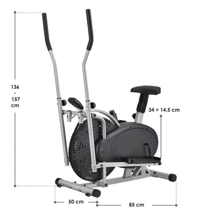 Orbitrac Elliptical Exercise Bike 2in1 ET-ORB 16  – Black | Tango Sports