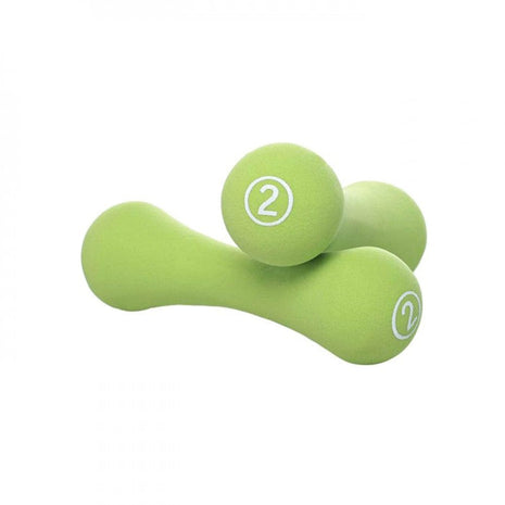Liveup Dumbbell Bone Shape Neoprene 2 kg x 2 - Green