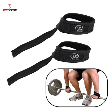 Fitness Mad Padded Weight Lifting Straps | Heavy Duty Cotton Gym Straps for Secure Grip (2 Pcs Set)