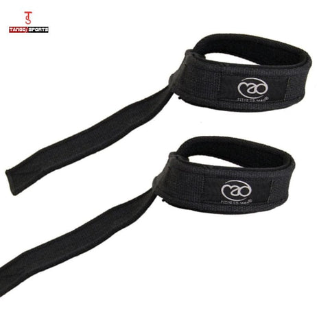 Fitness Mad Padded Weight Lifting Straps | Heavy Duty Cotton Gym Straps for Secure Grip (2 Pcs Set)