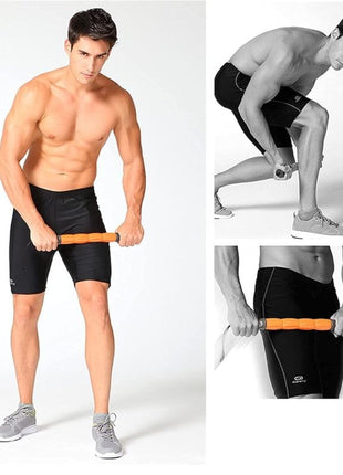 Yoga Roller Fitness Foam Roller 3-in-1 Set | Deep Tissue Massage Roller with Stick | Back & Leg Pain Relief | Pilates, Yoga & Core Training