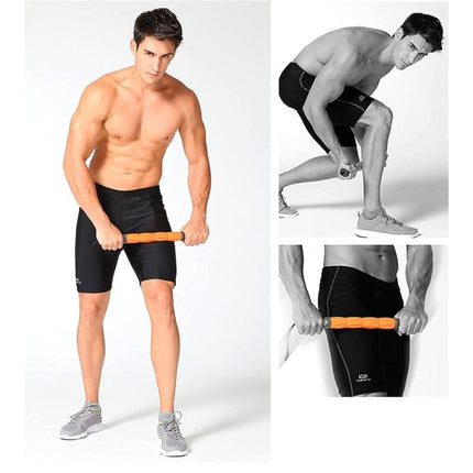 Yoga Roller Fitness Foam Roller 3-in-1 Set | Deep Tissue Massage Roller with Stick | Back & Leg Pain Relief | Pilates, Yoga & Core Training