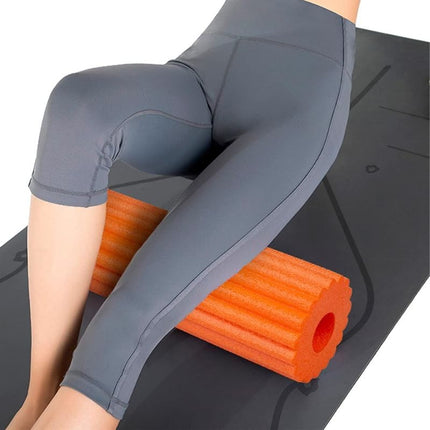 Yoga Roller Fitness Foam Roller 3-in-1 Set | Deep Tissue Massage Roller with Stick | Back & Leg Pain Relief | Pilates, Yoga & Core Training