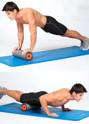 Yoga Roller Fitness Foam Roller 3-in-1 Set | Deep Tissue Massage Roller with Stick | Back & Leg Pain Relief | Pilates, Yoga & Core Training