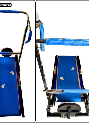 Foldable Manual Treadmill Running Machine for Home Gym | Easy Assembly | 19 Rollers