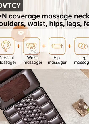Full Body Massage Mattress Electric | Vibration Massage Bed with Heating