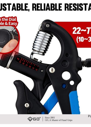 GP-707 Dual Hand Grip Strengthener Adjustable gripper (10-40kg)