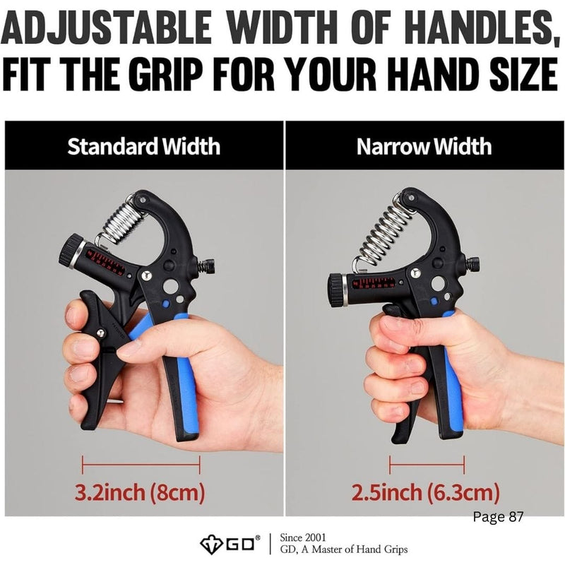 GP-707 Dual Hand Grip Strengthener Adjustable gripper (10-40kg)