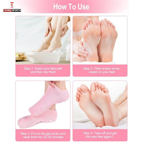 Moisturizing Gel Spa Socks for Women | Soft Silicone Gel Socks for Dry & Cracked Feet | Foot Care Protector