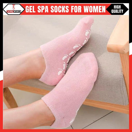Moisturizing Gel Spa Socks for Women | Soft Silicone Gel Socks for Dry & Cracked Feet | Foot Care Protector