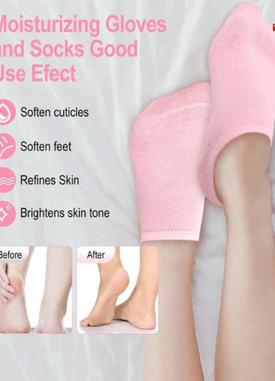 Moisturizing Gel Spa Socks for Women | Soft Silicone Gel Socks for Dry & Cracked Feet | Foot Care Protector