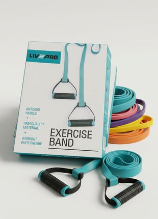LivePro Exercise Resistance Band – Premium Tube Set with Handles