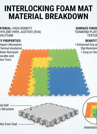 Interlocking Foam Gym Floor Mats | Protective Exercise & Play Flooring