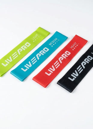 LivePro Resistance Loop Band Set (4 Pack) – Heavy Duty Fitness Bands