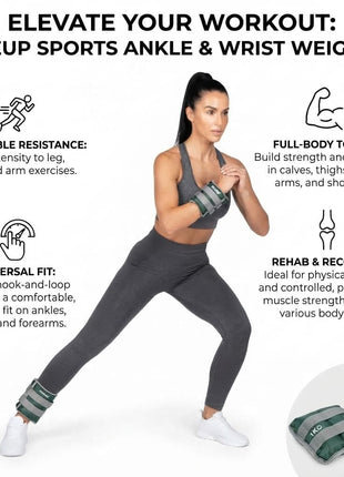 LiveUp Sports Ankle & Wrist Weights – Adjustable Exercise Weights