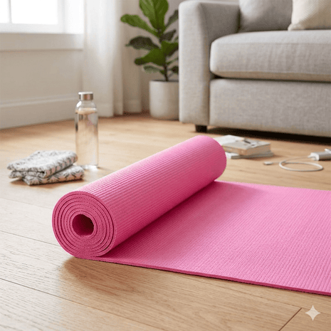 Liveup Exercise Yoga Mat PVC 4mm Pink LS3231
