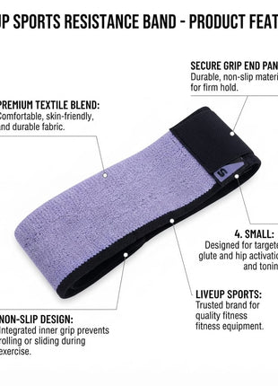 LiveUp Sports Small Resistance Hip Band – Non-Slip Fabric Loop Band