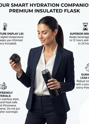 LiveUp Sports LED Temperature Display Smart Cup – Insulated Flask