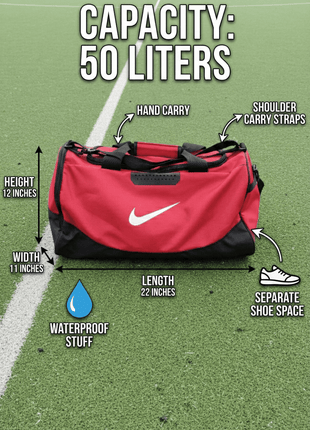 NK Sports Bag Brasilia Training Bag - Red & Black