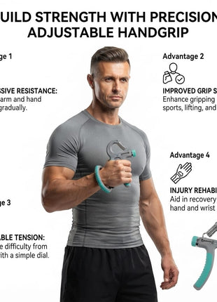 LiveUp Sports Adjustable Hand Grip – Hand Strengthener &amp; Forearm Exerciser
