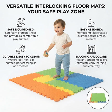 Interlocking Foam Gym Floor Mats | Protective Exercise & Play Flooring