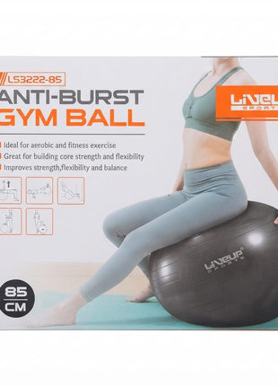 LiveUp Sports Anti-Burst Gym Ball – Exercise & Yoga Stability Ball