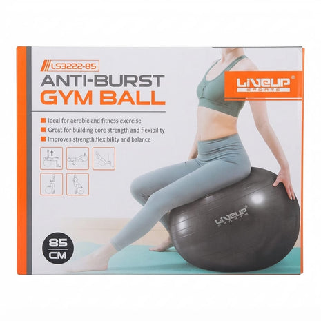 LiveUp Sports Anti-Burst Gym Ball – Exercise & Yoga Stability Ball