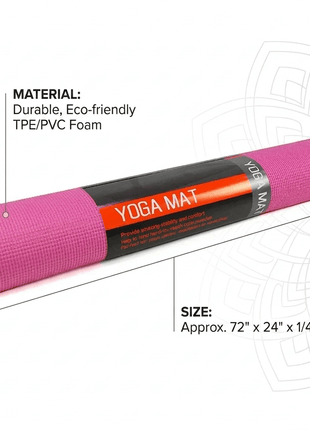 Liveup Exercise Yoga Mat PVC 4mm Pink LS3231