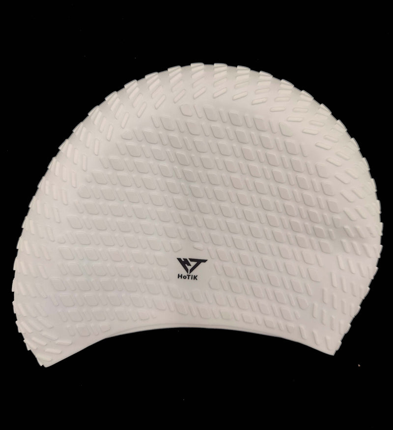 Hotik Bubble swimming cap - White