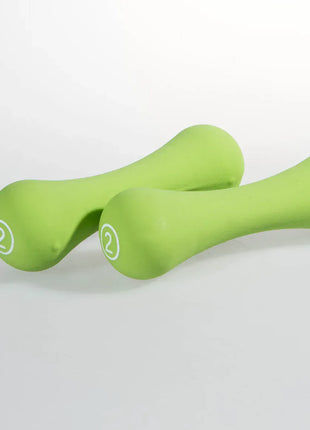 Liveup Dumbbell Bone Shape Neoprene 2 kg x 2 - Green