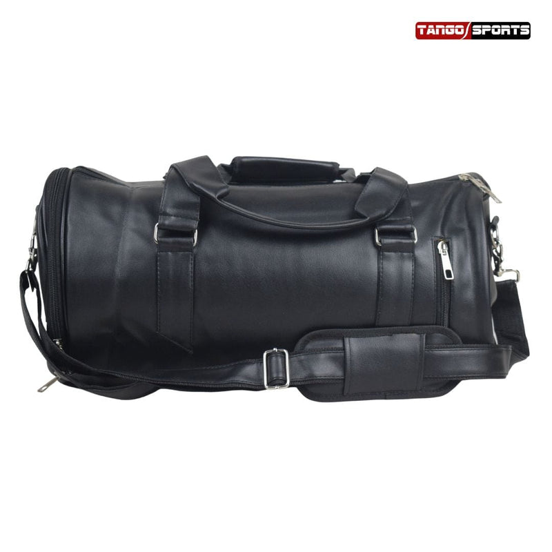 Tango Leather Duffle Bag With Shoe Compartment - Black