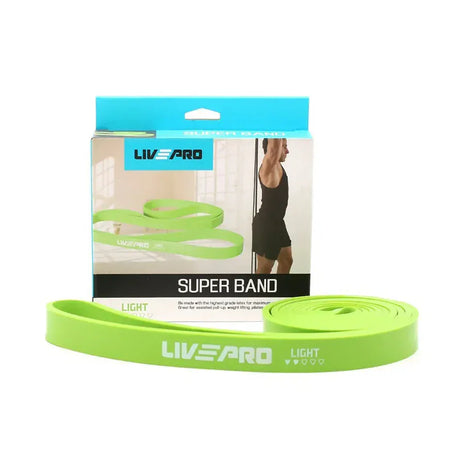 Livepro Super Band Latex Loop Resistance Band 25-65lbs - Green 22mm - LP8410
