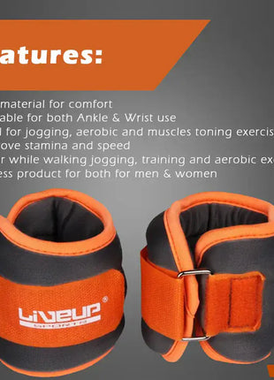Liveup Wrist & Ankle Weight 0.5 Kg - Pack of 2  - LS3049