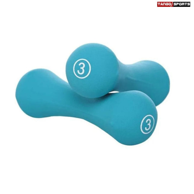 Liveup Dumbbells Vinyl Coated  Bone Shape Neoprene 3kg x 2