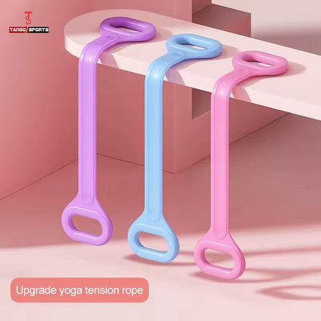 Multifunctional Elastic Resistance Band with 2 Handles ZSJ931 | Yoga, Pilates & Home Fitness Stretch Band