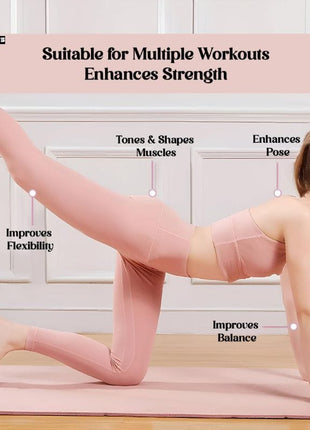 Multifunctional Elastic Resistance Band with 2 Handles ZSJ931 | Yoga, Pilates & Home Fitness Stretch Band