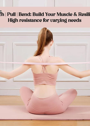 Multifunctional Elastic Resistance Band with 2 Handles ZSJ931 | Yoga, Pilates & Home Fitness Stretch Band