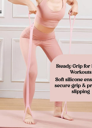 Multifunctional Elastic Resistance Band with 2 Handles ZSJ931 | Yoga, Pilates & Home Fitness Stretch Band