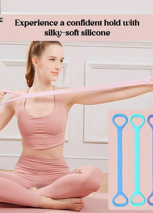 Multifunctional Elastic Resistance Band with 2 Handles ZSJ931 | Yoga, Pilates & Home Fitness Stretch Band