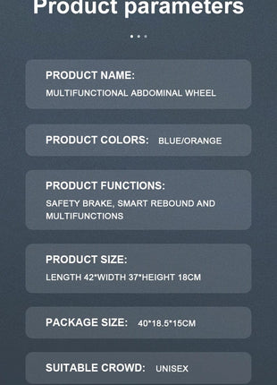 Abdominal Wheel Roller With Elbow Support - Automatic Rebound