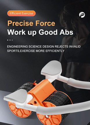 Abdominal Wheel Roller With Elbow Support - Automatic Rebound