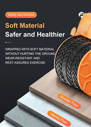 Abdominal Wheel Roller With Elbow Support - Automatic Rebound