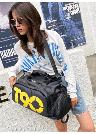 T90 Backpack 2 in 1 with Shoe Compartment - Black