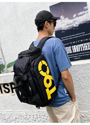 T90 Backpack 2 in 1 with Shoe Compartment - Black