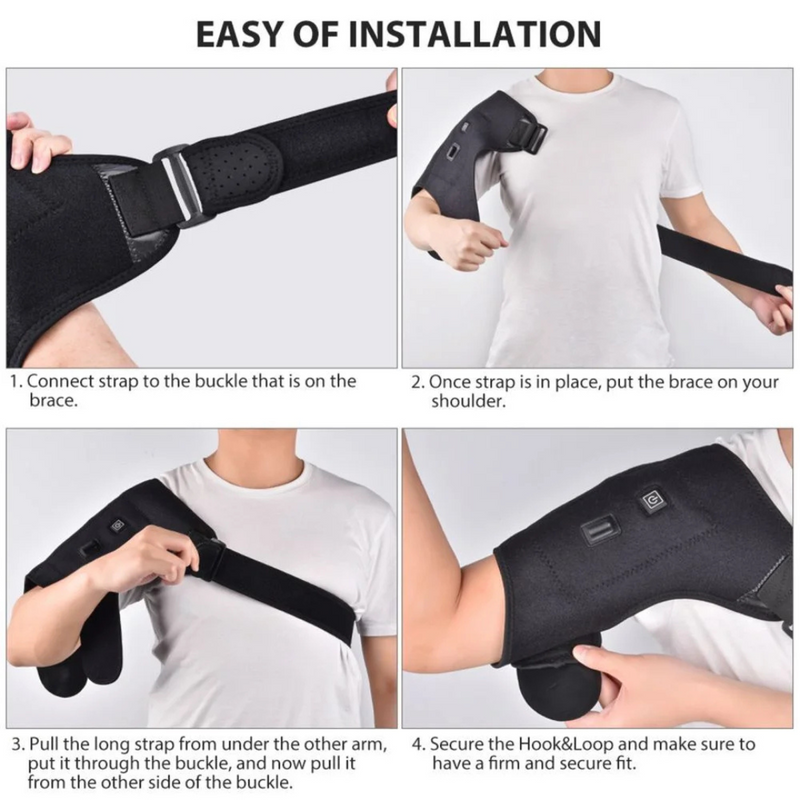 Adjustable Shoulder Heating Pads with Extension Belt for Rotator Cuff USB Cable