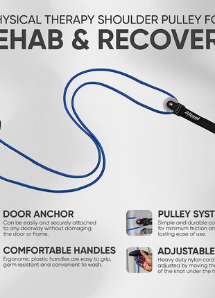 Pulley with Rope and Door Strap, Easy to Use Exercise Equipment - Shoulder Pulley